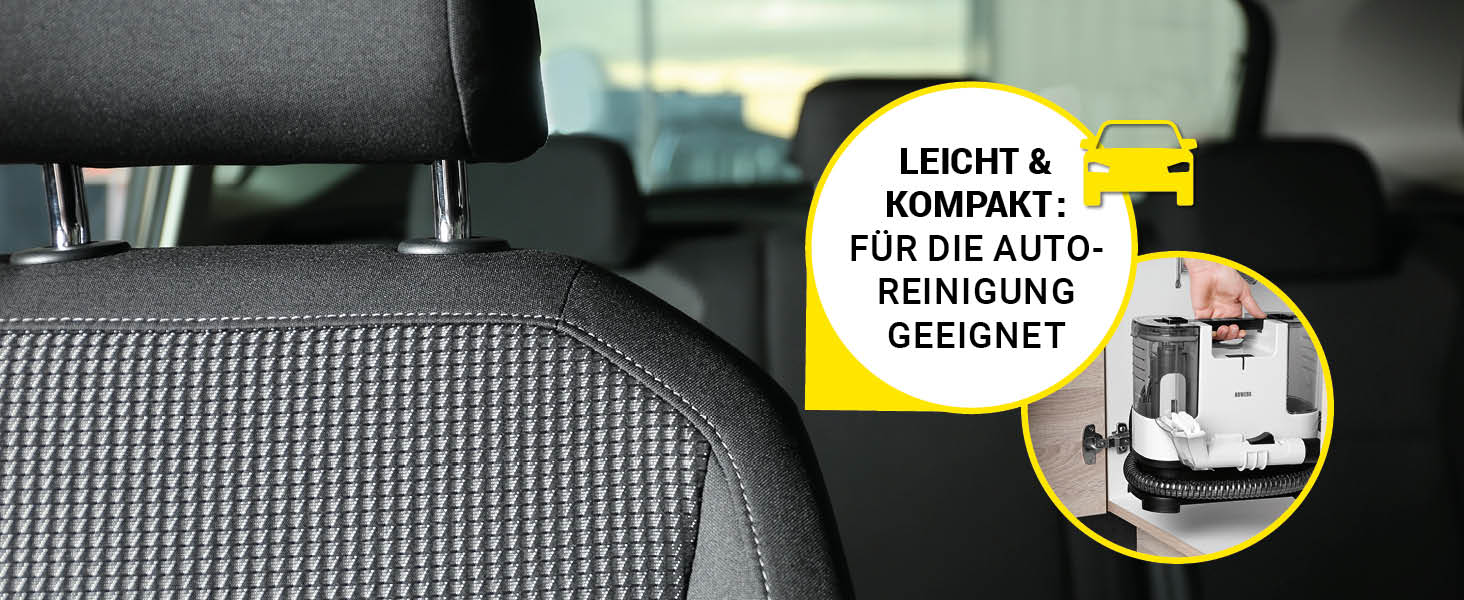 Портативний пилосос для миття килимів та меблів Clean | З миючим засобом | Легкий та компактний | Видаляє плями, потужний 400 Вт, баки для чистої та брудної води