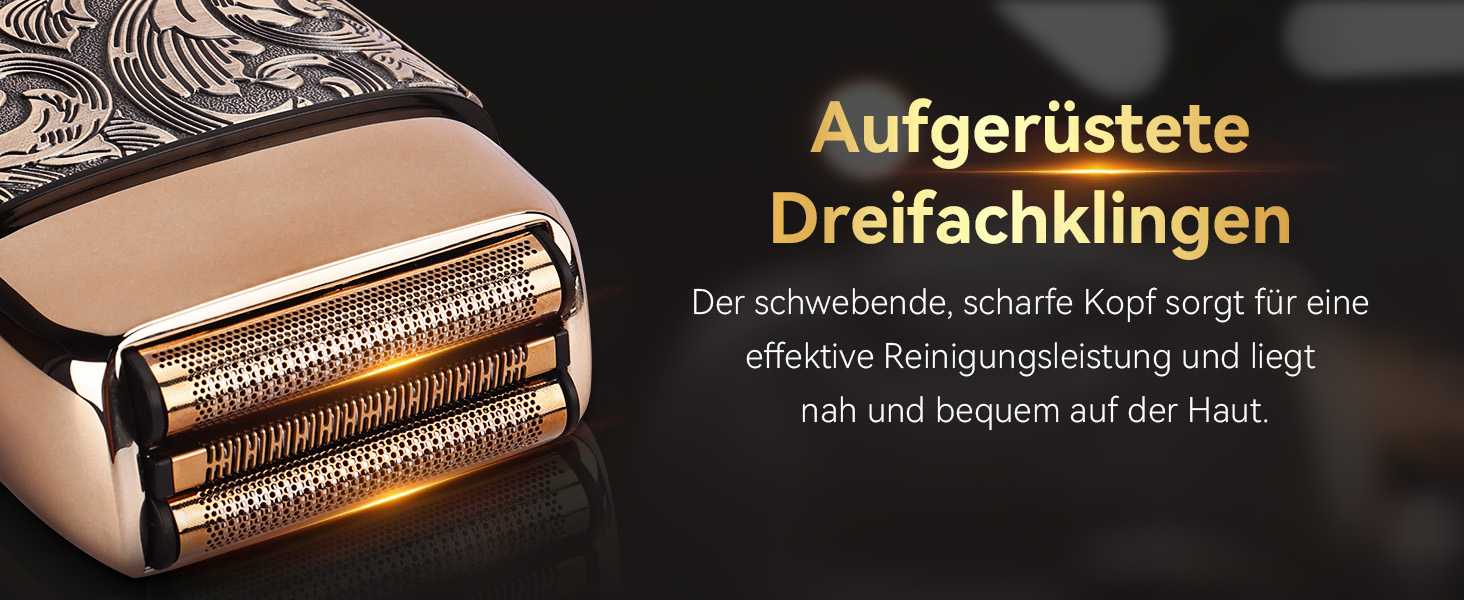 Електричний гоління для чоловіків Ufree: фольговий електробритва, триммер для бороди, бездротовий, акумуляторний