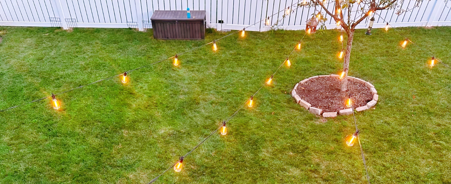 Світлодіодна гірлянда AzureStar для вулиці, 15 метрів, 2700K, ST38, IP44, для декору саду, балкону, вечірки, фестивалю