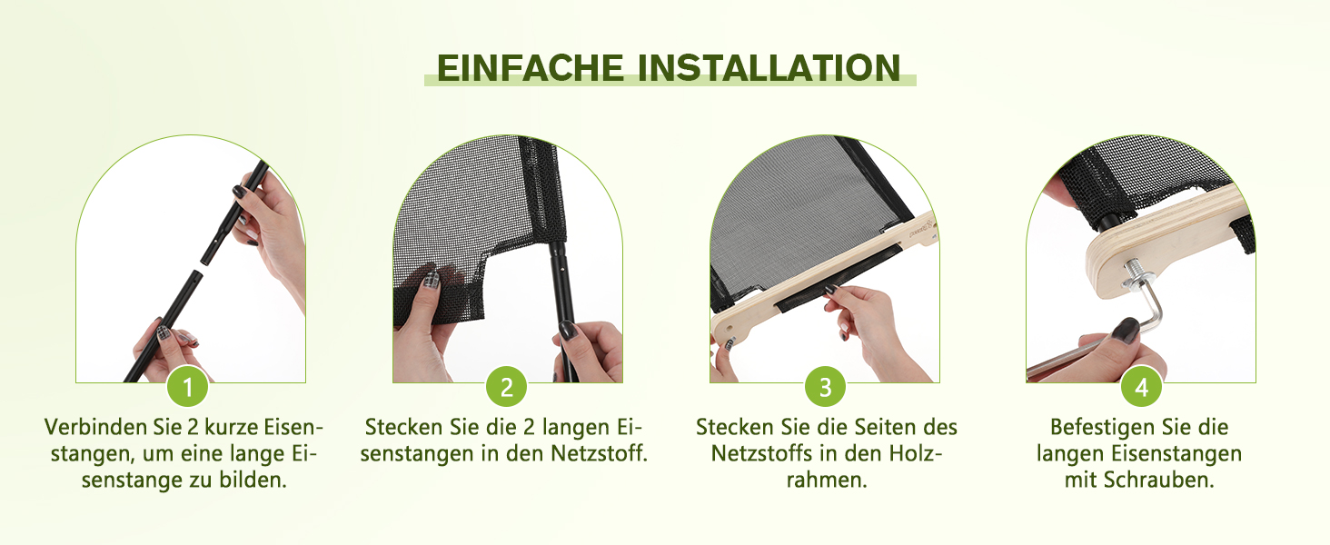 Ліжко-гамак для котів на вікно до 15 кг з масиву дерева та металу, 46 x 32 см