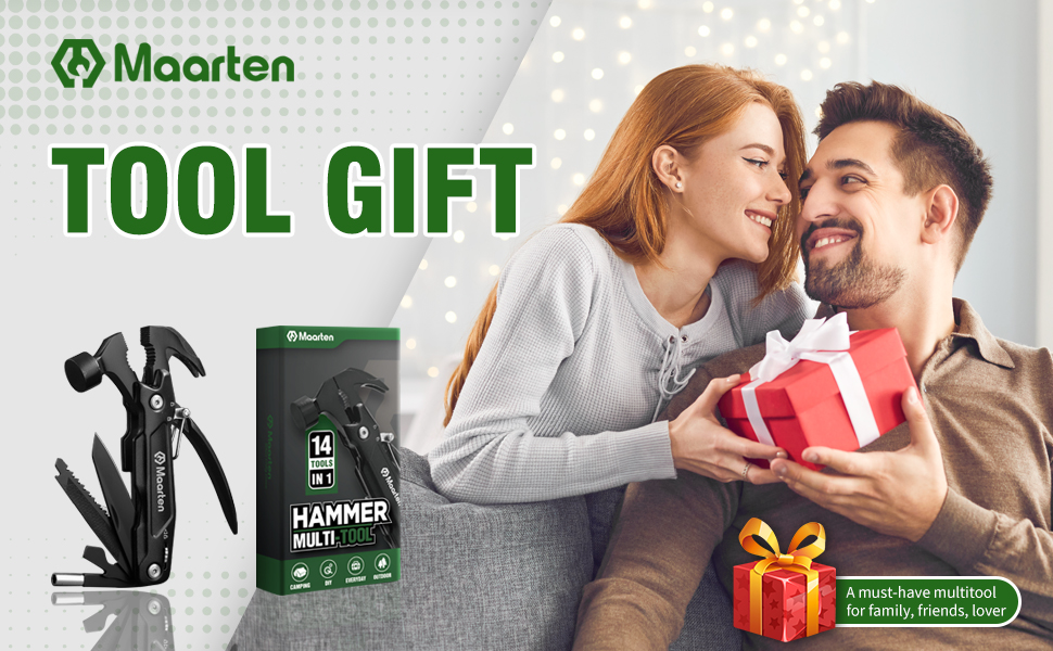 Мультитул 14 в 1 для чоловіків: набір інструментів для кемпінгу, подарунок на День народження, Різдво, Адвент-календар для чоловіків