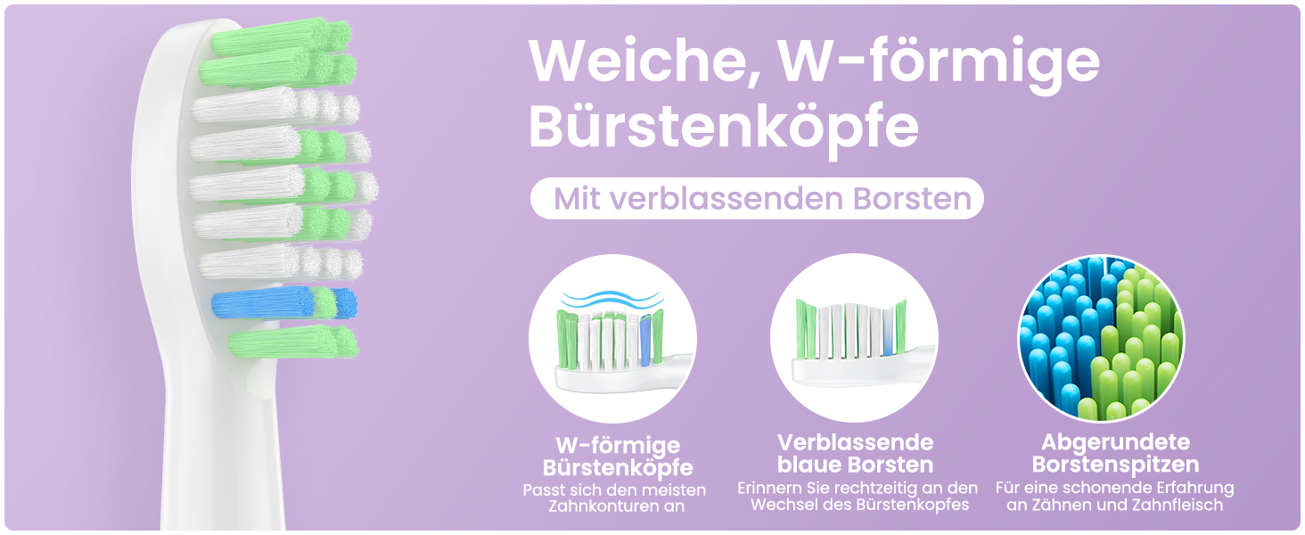 Електрична зубна щітка YUNCHI C2 з 40000 вібрацій на хвилину, звукова щітка для дорослих, зарядка USB-C, акумулятор на 55 днів, 5 режимів чищення, таймер 2 хвилини, 8 насадок, дорожній футляр, чорний (C2 фіолетовий та білий)