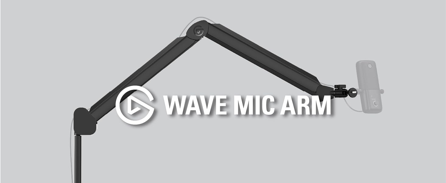 Elgato Wave: Кріплення для мікрофона з кабелями - для стрімінгу, подкастів, геймінгу та офісу