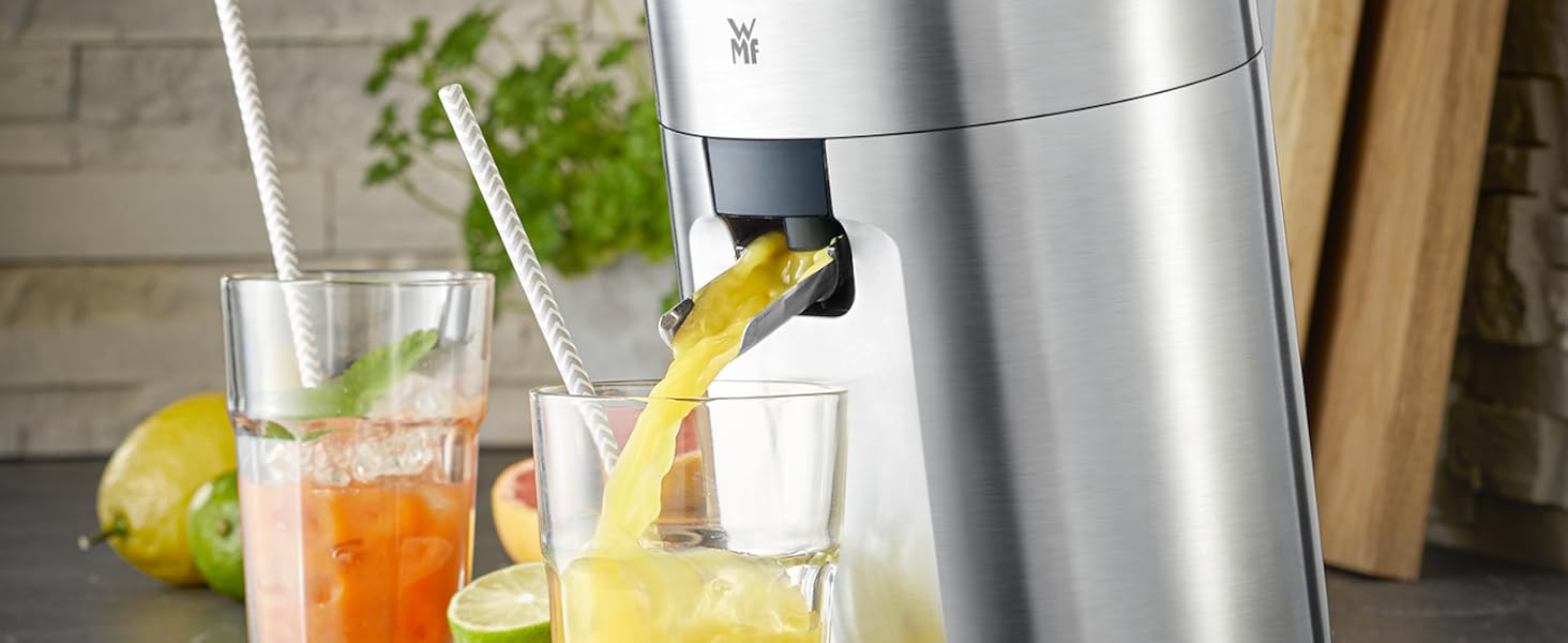 Електричний соковичавник WMF Kult X: нержавіюча сталь, 500W, 1.2л, 2 швидкості, для фруктів та овочів
