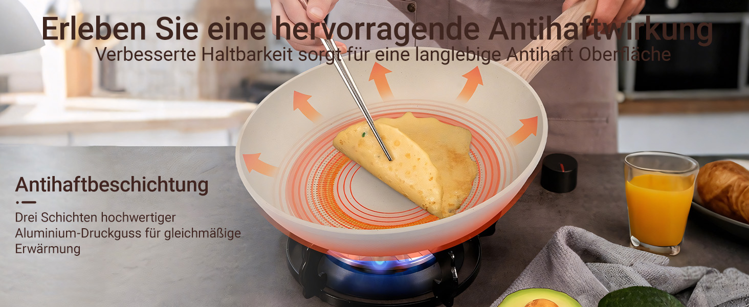 Набір каструль 12 шт. Induktion Kochset: Набір посуду з медичного каменю з кришкою, антипригарне покриття. Ідеально для приготування, смаження та випікання (чорний)