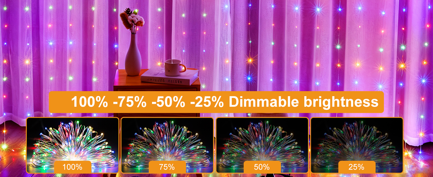 Ляптова гірлянда 2x2м з 200 LED, USB, тепле біле світло для декору стін, кімнати, вечірки, весілля, Рамадан, Різдва