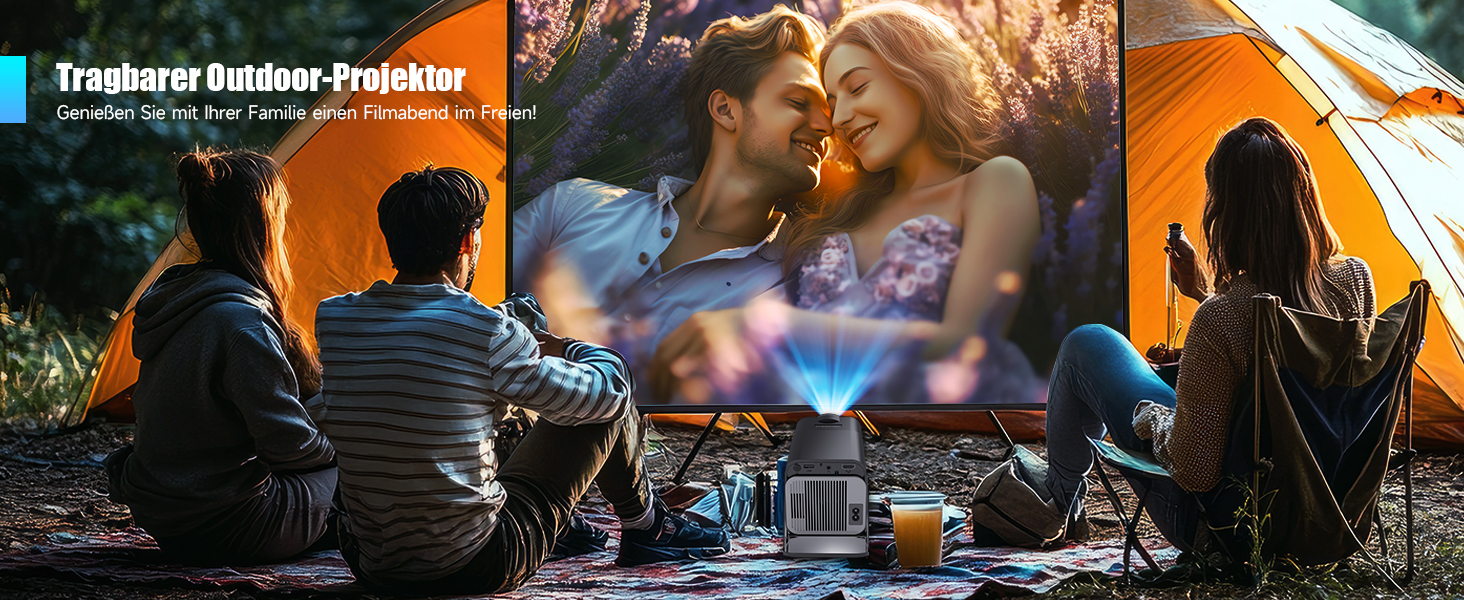 Android 13 проєктор Smart Beamer 1080P з підтримкою 5G WiFi, голосовим асистентом, автоматичною корекцією трапеції та 12000 люмен для домашнього кінотеатру та використання на відкритому повітрі (320ANSI)