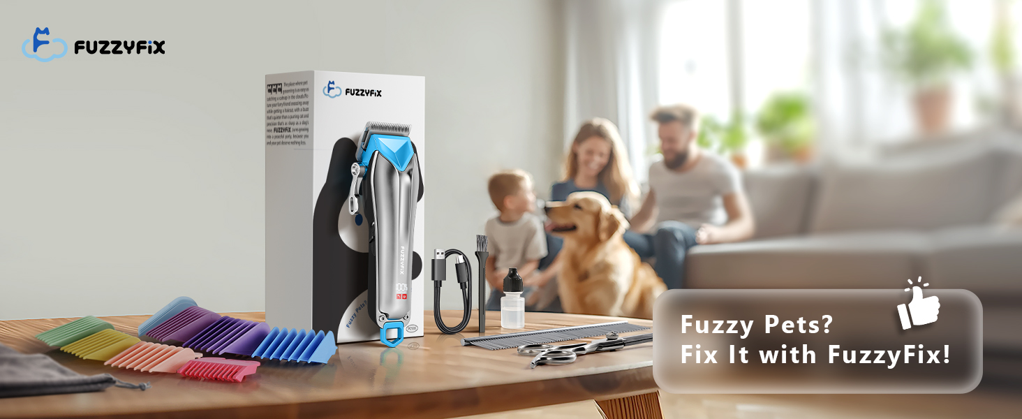 Професійна машинка для стрижки собак Leise, для густого та кучерявого хутра, срібна