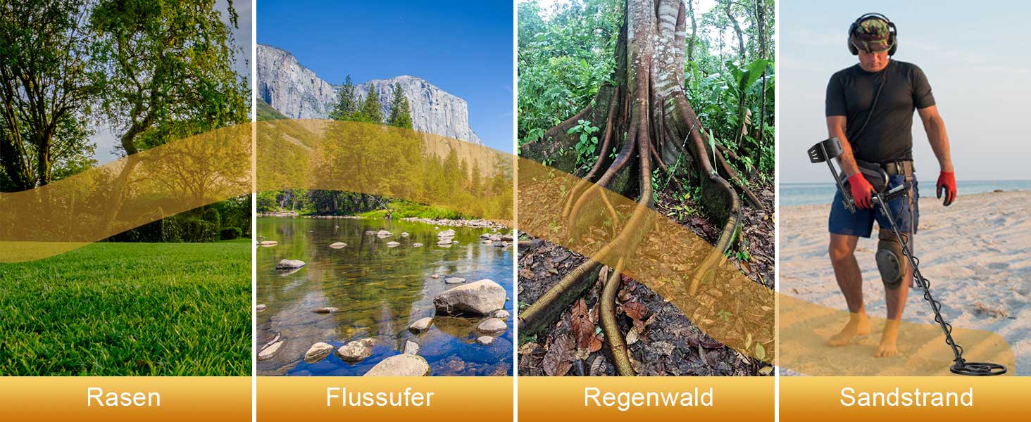 Металодетектор OMMO для дорослих: професійний набір, 6 режимів, вологостійкий, IP68, світло-помаранчевий