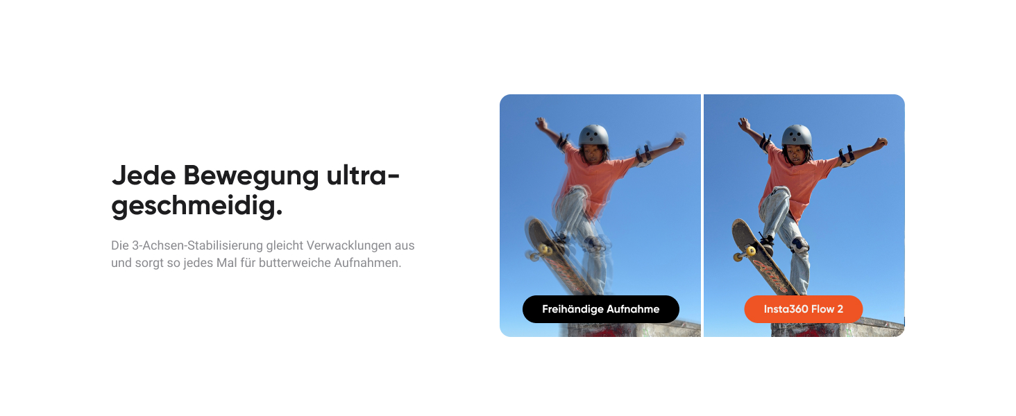 Insta360 Flow 2 Gray – Стабілізатор для смартфонів, Gimbal з AI-tracking, вбудований штатив/селфі-стік, пульт дистанційного керування, для iPhone/Android, сірий, Flow 2