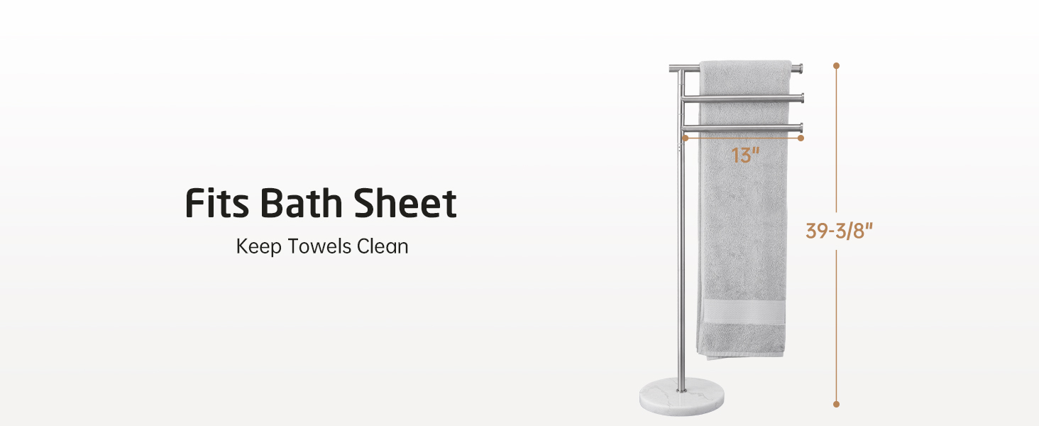 Підставка для рушників KES Gold, настільна, з нержавіючої сталі 18/8, з мармуровою основою, BTH219-BZ, щітканий золотий, 3-х рівнева