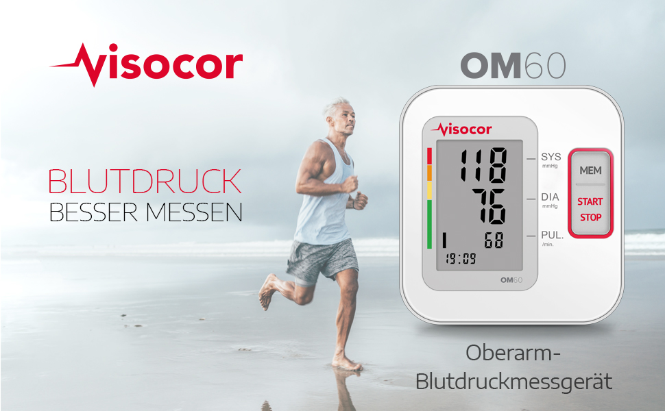 Тонометр на плече Om60 з універсальною манжетою (22-40 см) для автоматичного вимірювання артеріального тиску та пульсу