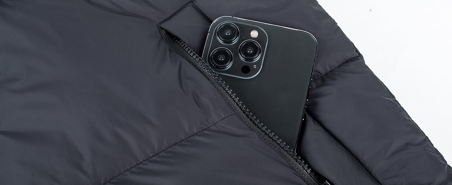 Обогрівальний жилет для чоловіків з Powerbank 7.4V 18400mAh, зимовий жилет з м'якої бавовни, 3 режими нагріву для катання на лижах, мотоциклі, полювання, риболовлі, чорний