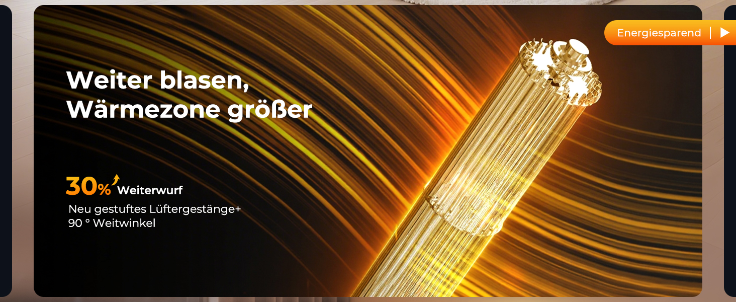 Електричний обігрівач 2000W з економічним споживанням, тихий, з таймером 24 години, осциляція 90°, захист від перекидання та перегріву, чорний