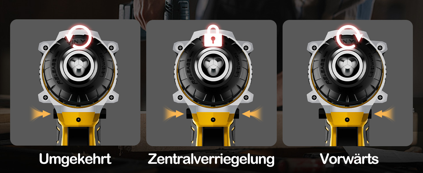 Акумуляторний шурупокрут Sundpey 21V з 2x2000mAh акумулятором, 45 Нм, 18+1 момент, 10 мм патрон, 19 шт. для DIY проектів