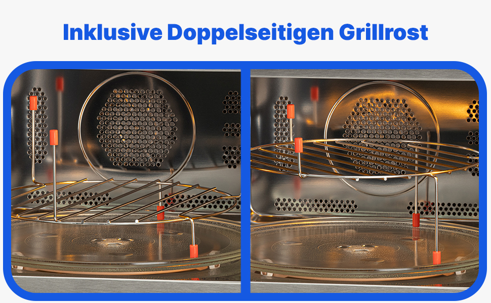 Вбудована мікрохвильова піч Bomann з грилем та конвекцією | 60 см | 900 Вт | 25 л | Нержавіюча сталь