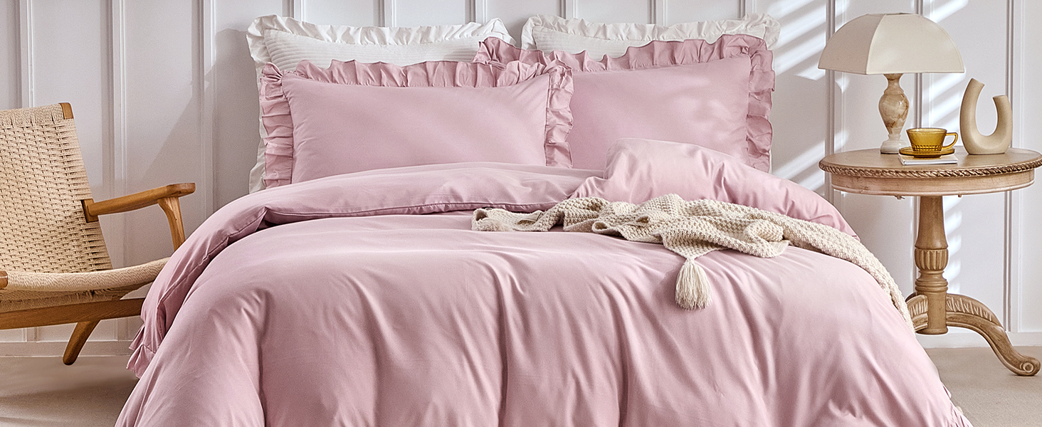 Комплект постільної білизни Lekesky 135x200 (4 частини) - сірий, з квітковим візерунком, мікрофібра, поліестер