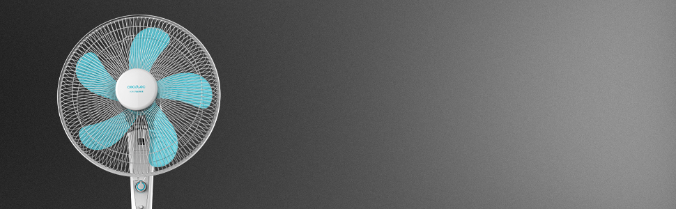 Стеляний вентилятор Cecotec EnergySilence Aero 450 з підсвічуванням, 50 Вт, діаметр 106 см, 4 лопаті, 3 швидкості, функція обігріву