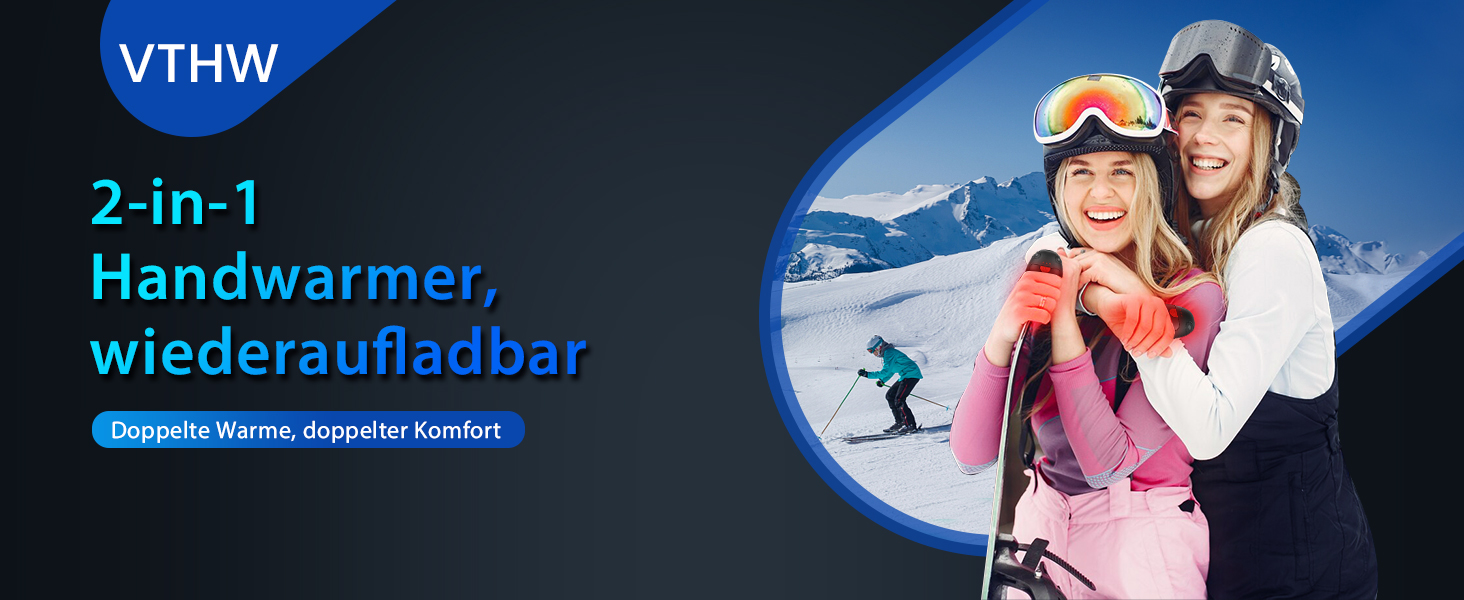 Електричні грілки для рук, набір 2 шт. - USB, 20 годин тепла, 3 температурні режими, для спорту та Raynaud's/Артрит, чорний