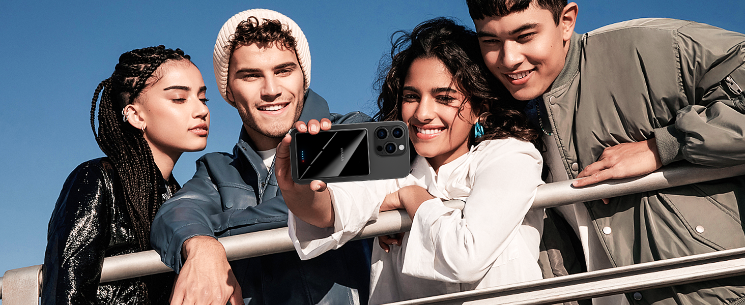 Power Bank Kuulaa Ultra Slim 5000 mAh з MagSafe, Type-C 20W, Швидка зарядка, 7.2 мм, для iPhone 16/15/14/13/12, чорний