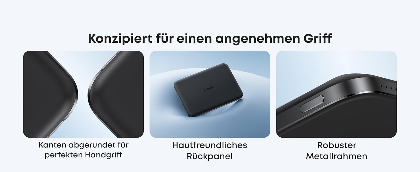 Powerbank Anker Nano: 5000mAh, Qi2, 15W, MagSafe, чорний