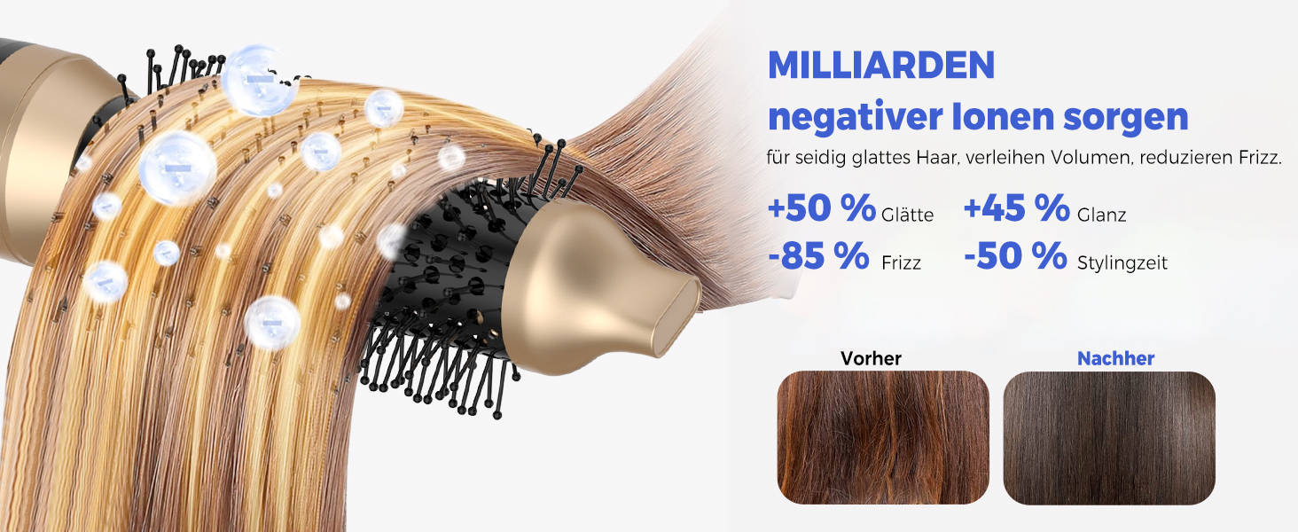 Airstyler 5 в 1: Фен-щітка, плойка, круглі щітки, випрямляч. 1000W, 3 температурні режими. Для об'єму, випрямлення, локонів та сушіння волосся. Чорний/Рожевий