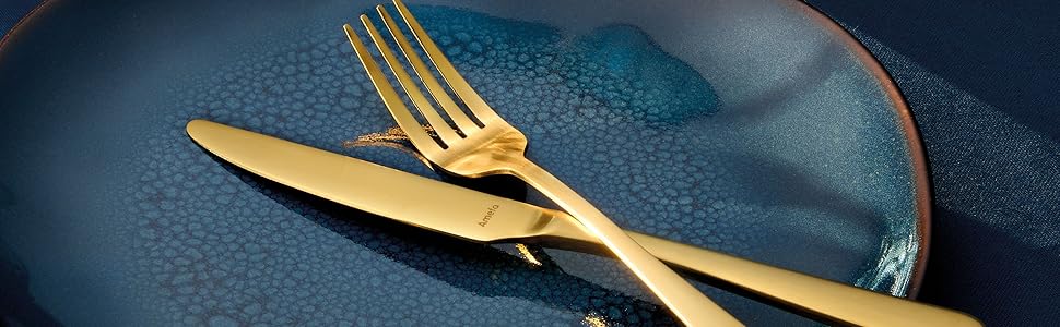 Набір ложок для лате макіато Amefa AUSTIN | 6 шт. | Стильний дизайн, мідь, нержавіюча сталь з PVD покриттям, 19.8 см