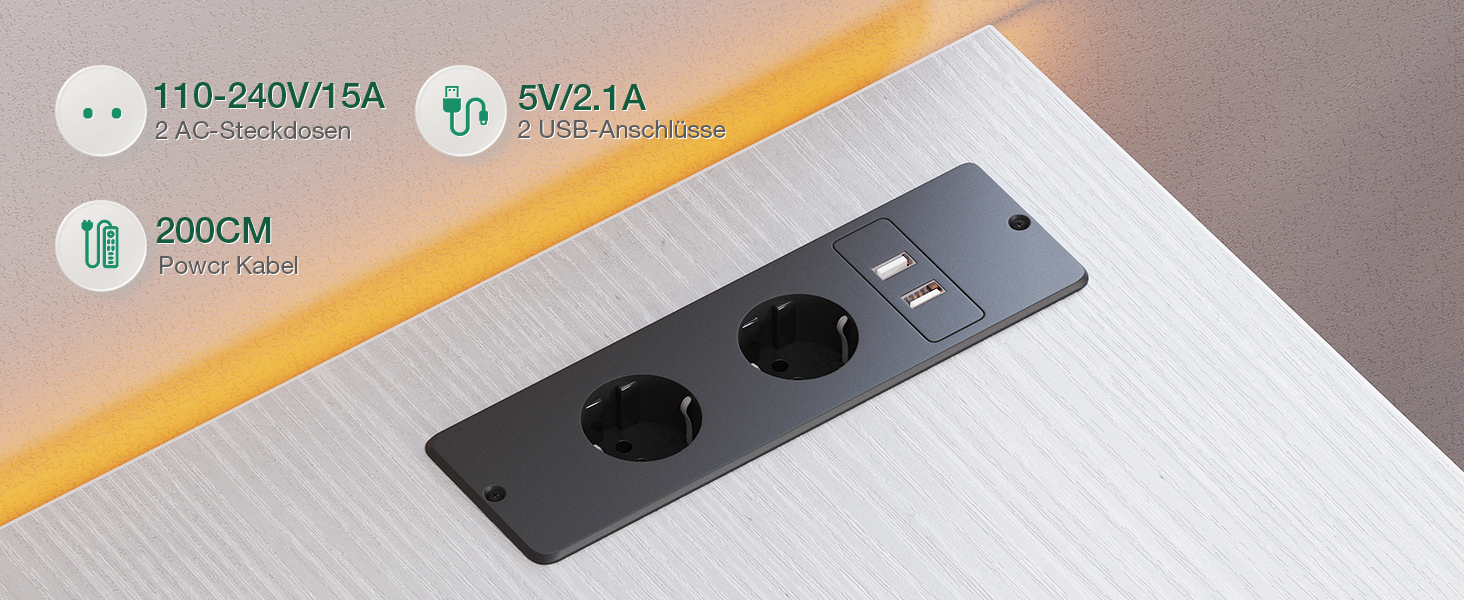 Комп'ютерний стіл Coleshome 100x48 см з розетками, тримачем для навушників та кишенькою для зберігання. Білий офісний/ігровий стіл для дому та офісу.