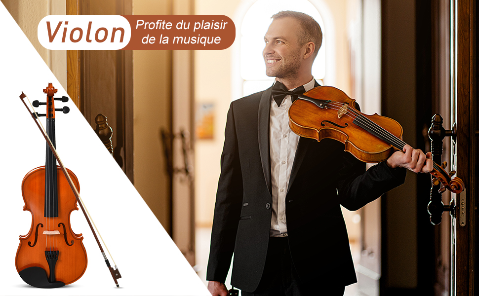 Скрипка HOMCOM 4/4 повного розміру з аксесуарами: футляр, тюнер, підставка, стрічка, каніфоль, запасні струни та ганчірка. Корпус з ялини та клену