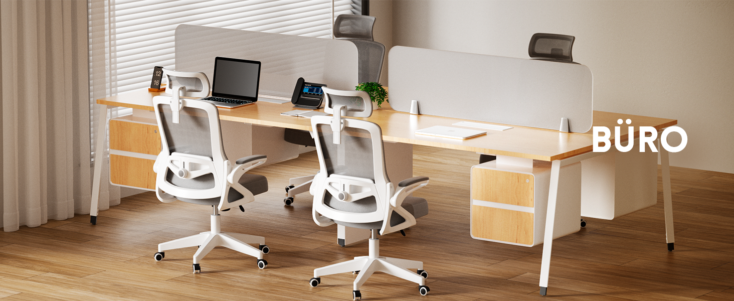 Ергономічне крісло для офісу та геймінгу з регульованими підлокітниками, широке сидіння