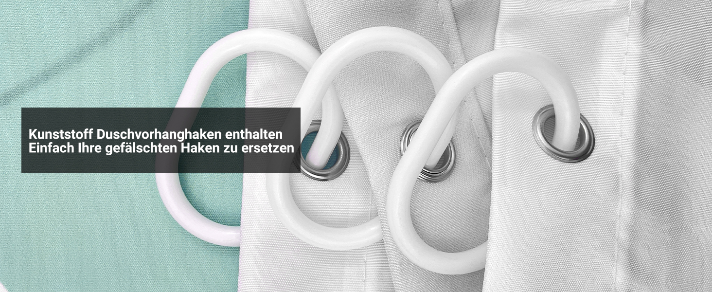 Штора для ванної кімнати 240x200 см, квіти, антигрибкова, водовідштовхувальна, поліестер, з кільцями для душу (М'ятний)