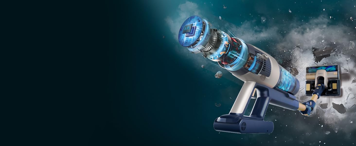 Бездротовий пилосос Cecotec Conga Rockstar 5500 Hurricane Station Flex Max: 220AW, 700W, станція самостійного очищення, 90 хв роботи, антизаплутувальна щітка, гнучкий шланг, циклонна технологія