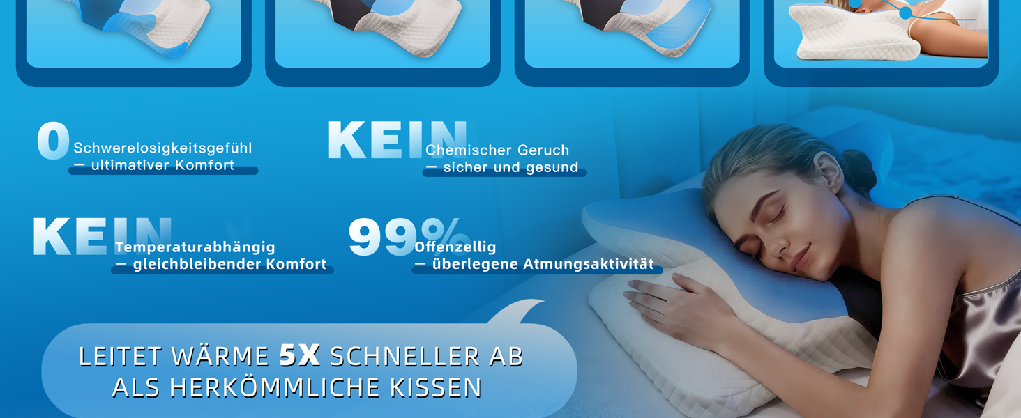 Ортопедична подушка для шиї з Memory Foam