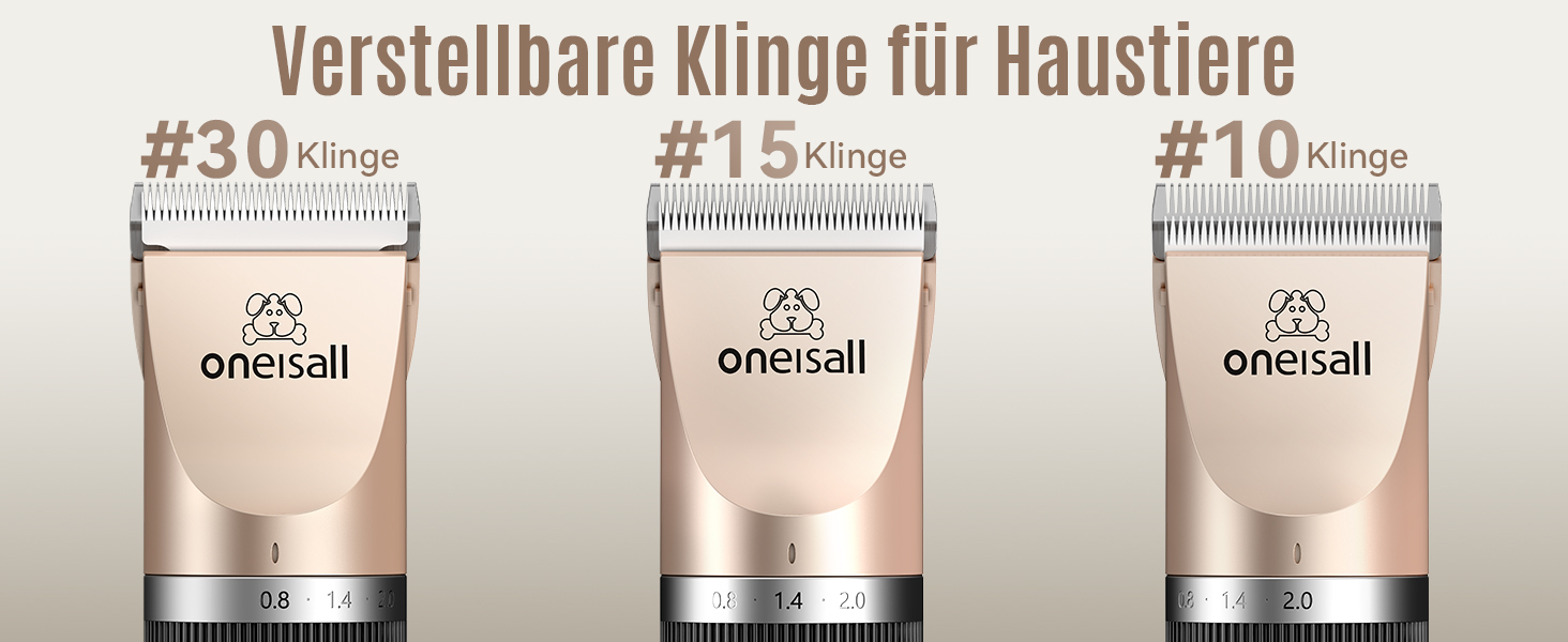 Професійна машинка для стрижки собак та котів oneisall Leise, для щільного хутра, потужний мотор, золото