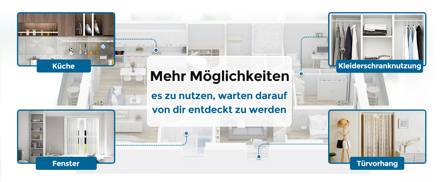 Штанга для душу AIZESI без свердління, 60-120 см, чорна, телескопічна, для вікна, шафи, ванної кімнати