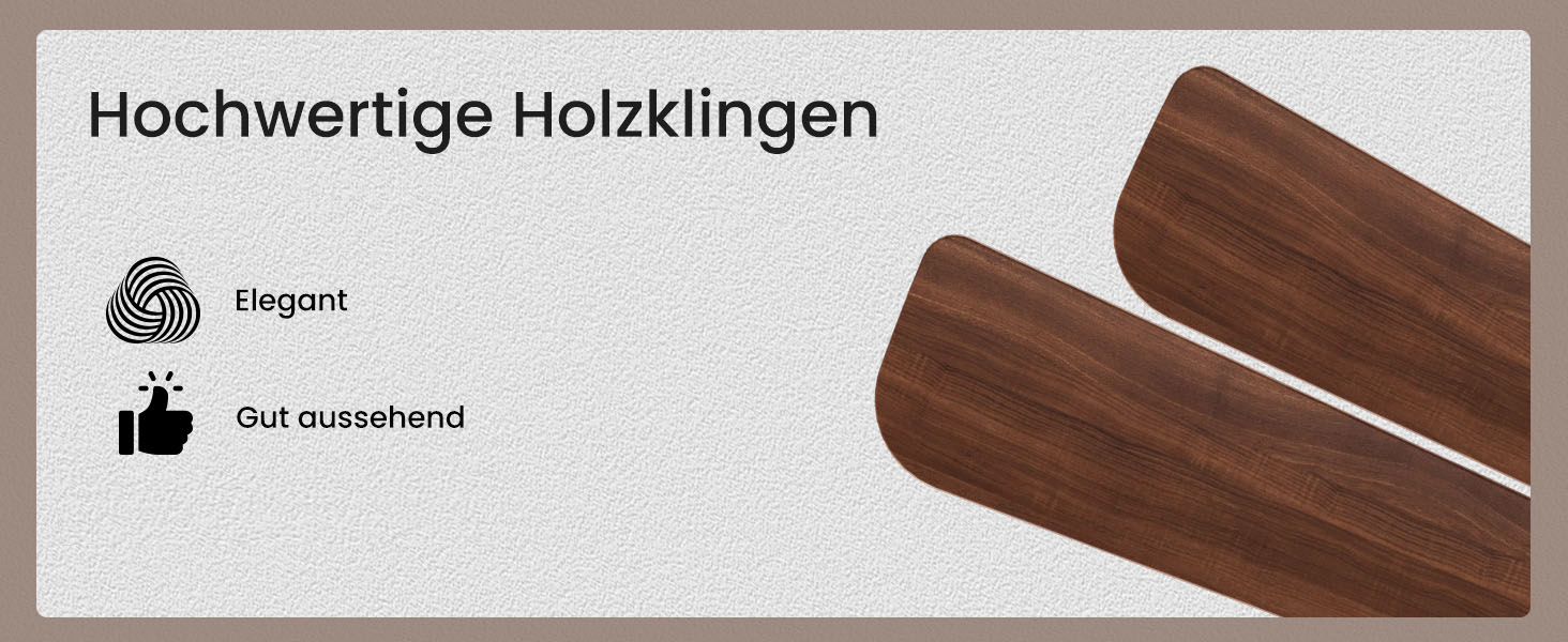 Стеляний вентилятор з дерева з підсвічуванням, 90 см, тихий DC-двигун, 6 швидкостей, пульт з пам'яттю, таймер, 24W LED, регулювання яскравості