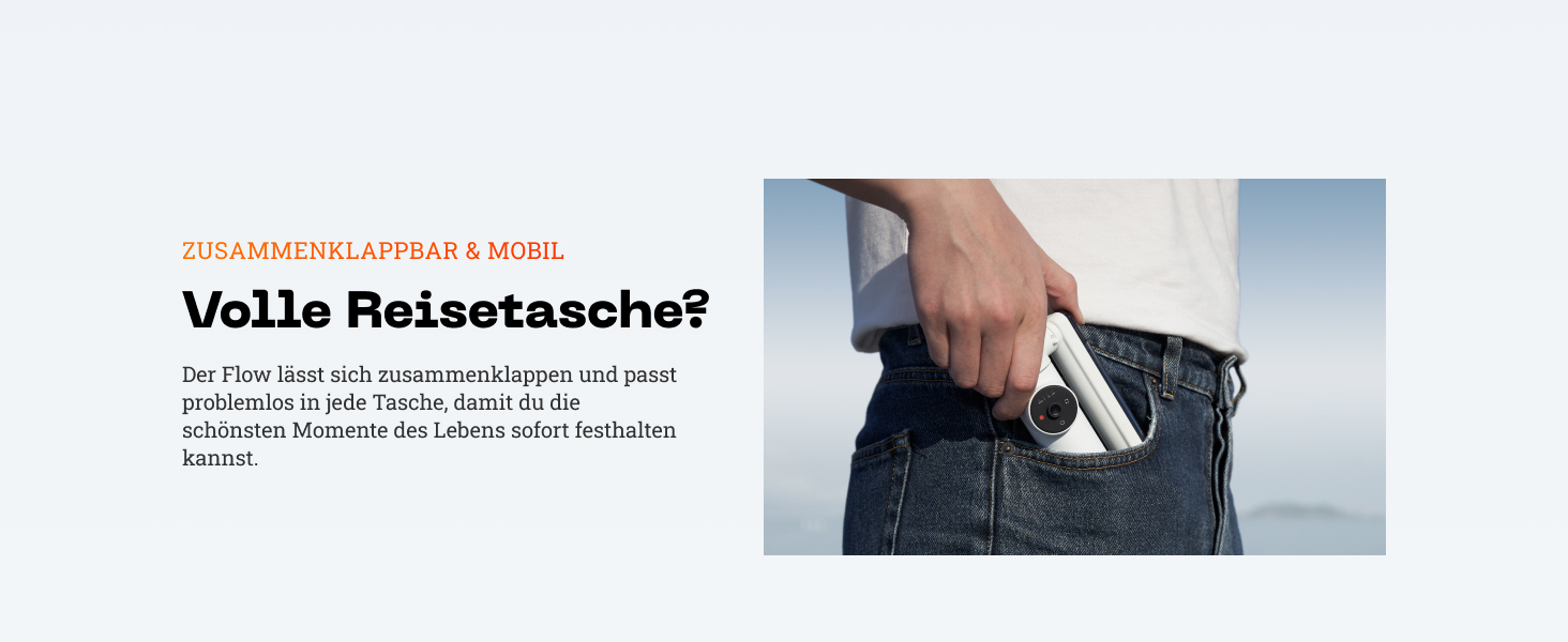 Insta360 Flow - Gimbal для смартфона з автотрекінгом, 3-осьова стабілізація, вбудований селфі-стік та штатив, білий