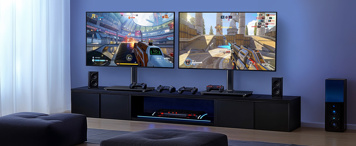 Підставка для телевізора поворотна, універсальна, для LED, LCD, Flat & Curved телевізорів 32-60 дюймів, до 40 кг, VESA 400x400 мм