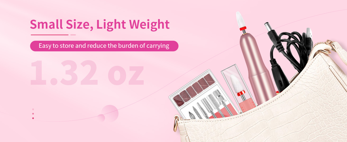 Електричний набір для манікюру та педикюру Saviland 7-в-1 - фрезер для нігтів, 20000 об/хв, для акрилу, гелю, Shellac