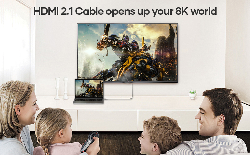 HDMI 2.1 кабель Ultra 48Gbps HighSpeed 8K@60Hz 4K@120Hz 5 метрів - підтримка eARC, HDCP 2.2/2.3, DTS:X, Atmos, PS5/4/3, HDTV, Xbox Series X/S, PC, Mac