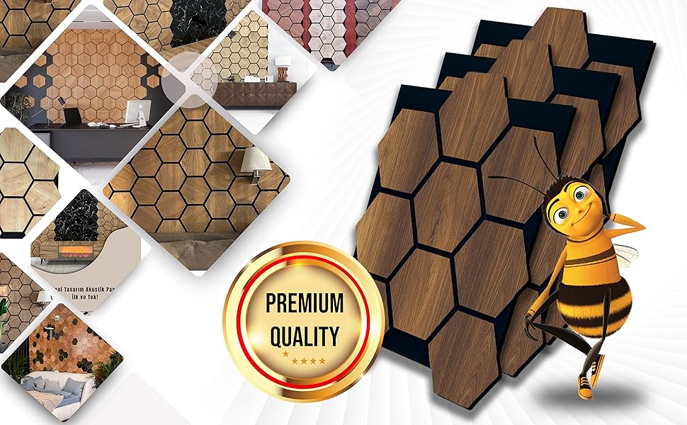 Акустичні настінні панелі AS Country Stone Barok з натурального дерева, 80x65 см, набір 4 шт. — звукоізоляційні декоративні панелі для офісу та дому