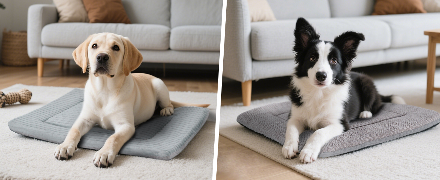 Килимок для собак Vejaoo XZ016 сірий, 60x45 см: миється, м'який, теплий