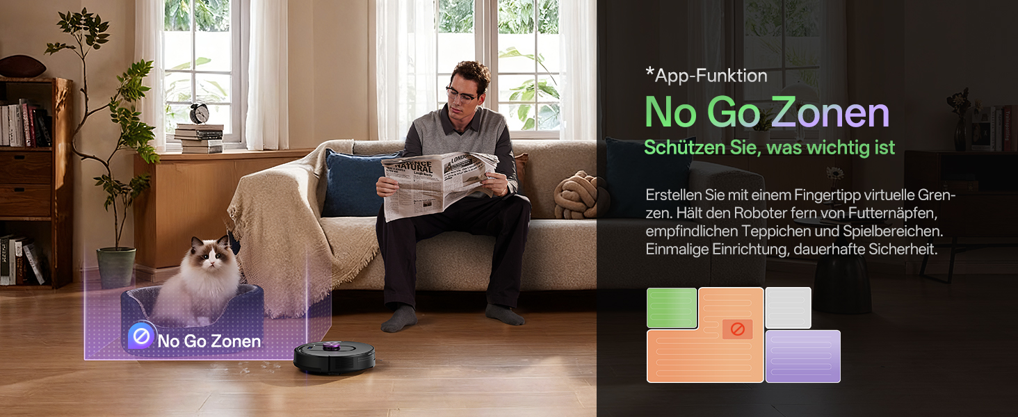 Робот-пилосос Vexilar W15 з функцією миття підлоги, бездротовий, 10000Pa, LiDAR, 180 хвилин, керування через додаток та голосовий помічник