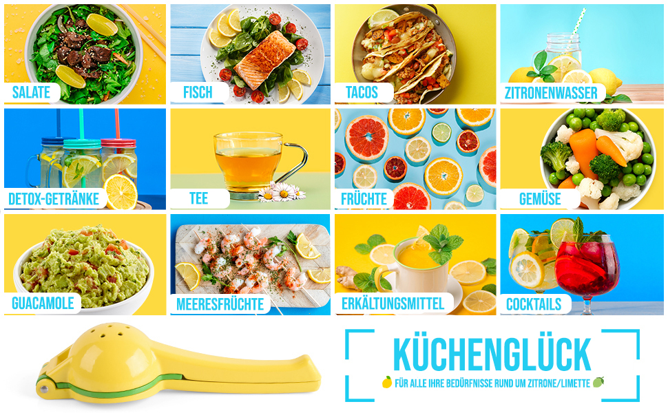 Пресс для цитрусових Zulay Kitchen: лимон та лайм (жовтий/зелений)