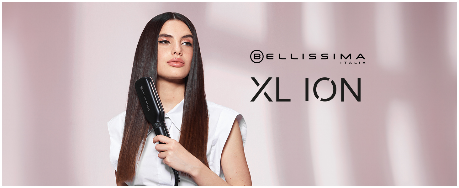 Випрямляч для волосся Bellissima XL ION з іонізацією, широкі пластини, кераміко-кератинове покриття, 5 температур (150-230°C), швидкий нагрів, 1.8 м кабелю