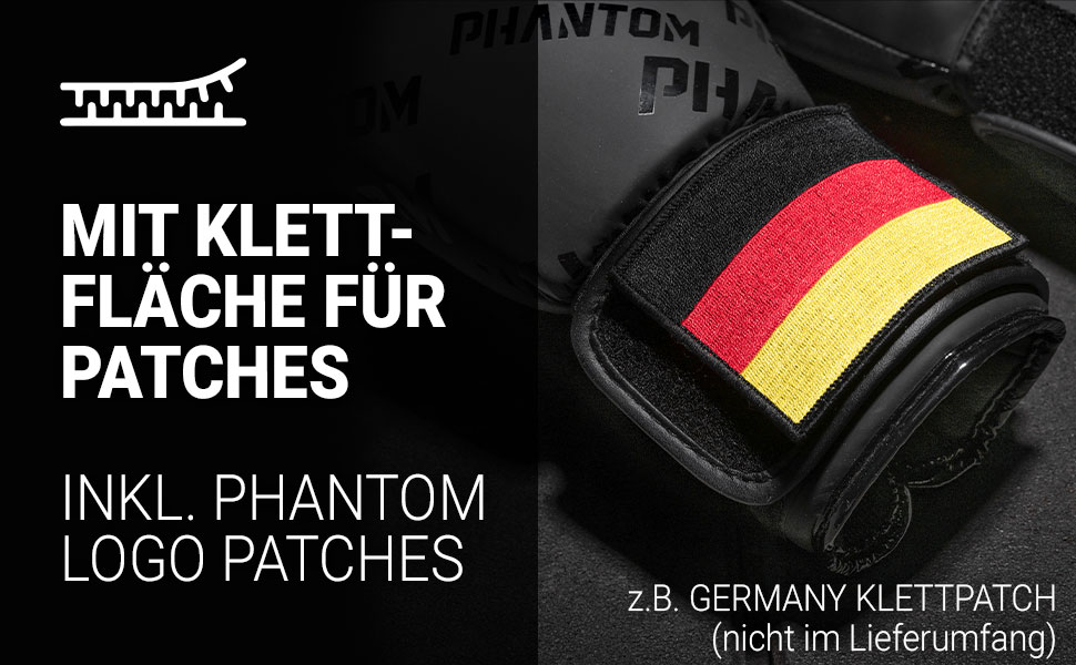 Боксерські рукавички Phantom Apex | MMA, тайський бокс | чоловічі (VELCRO, чорний, 10 Oz)