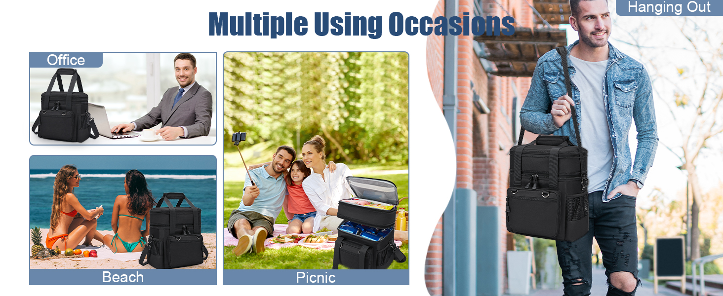 Тактична ланч-торбинка HSHRISH: велика, ізольована, водонепроникна, 15L, чорний камуфляж