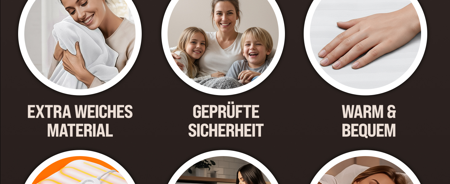 Електрична ковдра Monzana® 150x80 см, 3 режими нагріву, 60 Вт, біла, з захистом від перегріву, придатна для прання