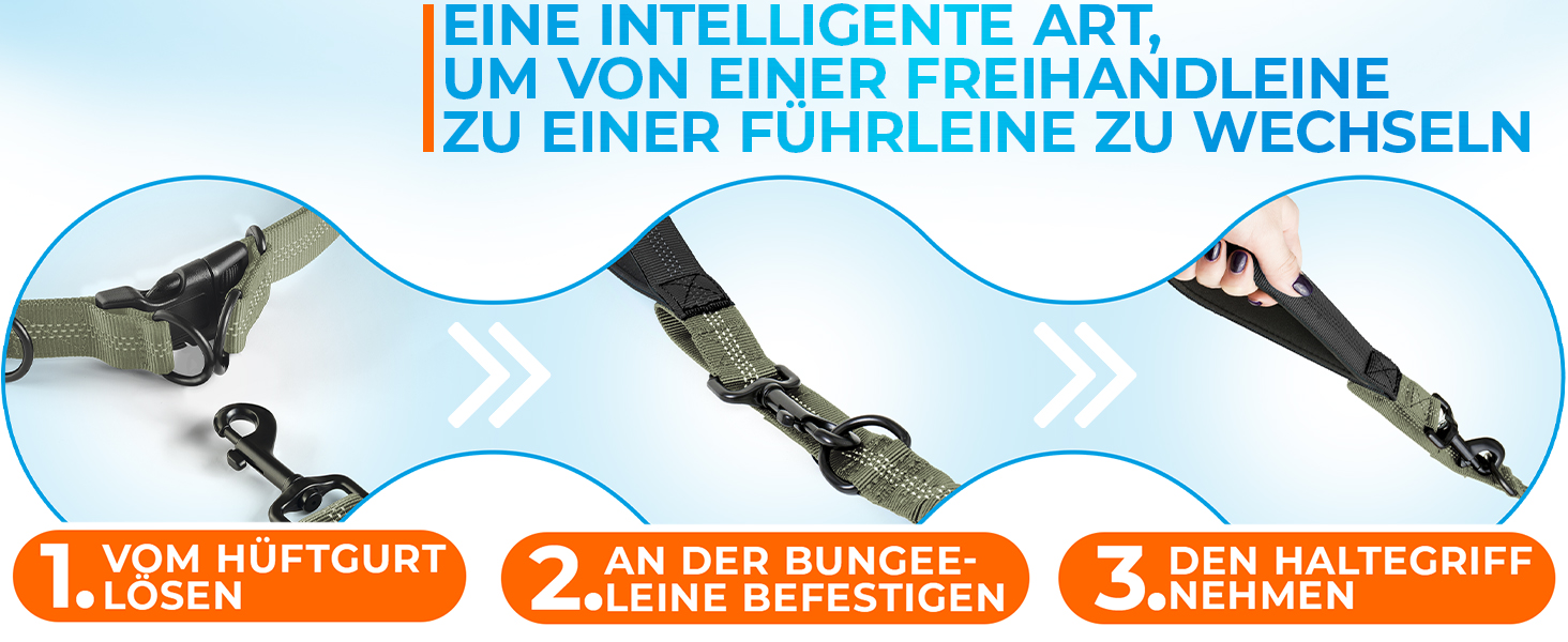 Спортивна повідкова система для собак Active Waist Leash від SparklyPets - для прогулянок без рук, для середніх та великих порід. Комплект: тримач для телефону, знімний контейнер для відходів, кишеня для ласощів та тримач для пляшки.