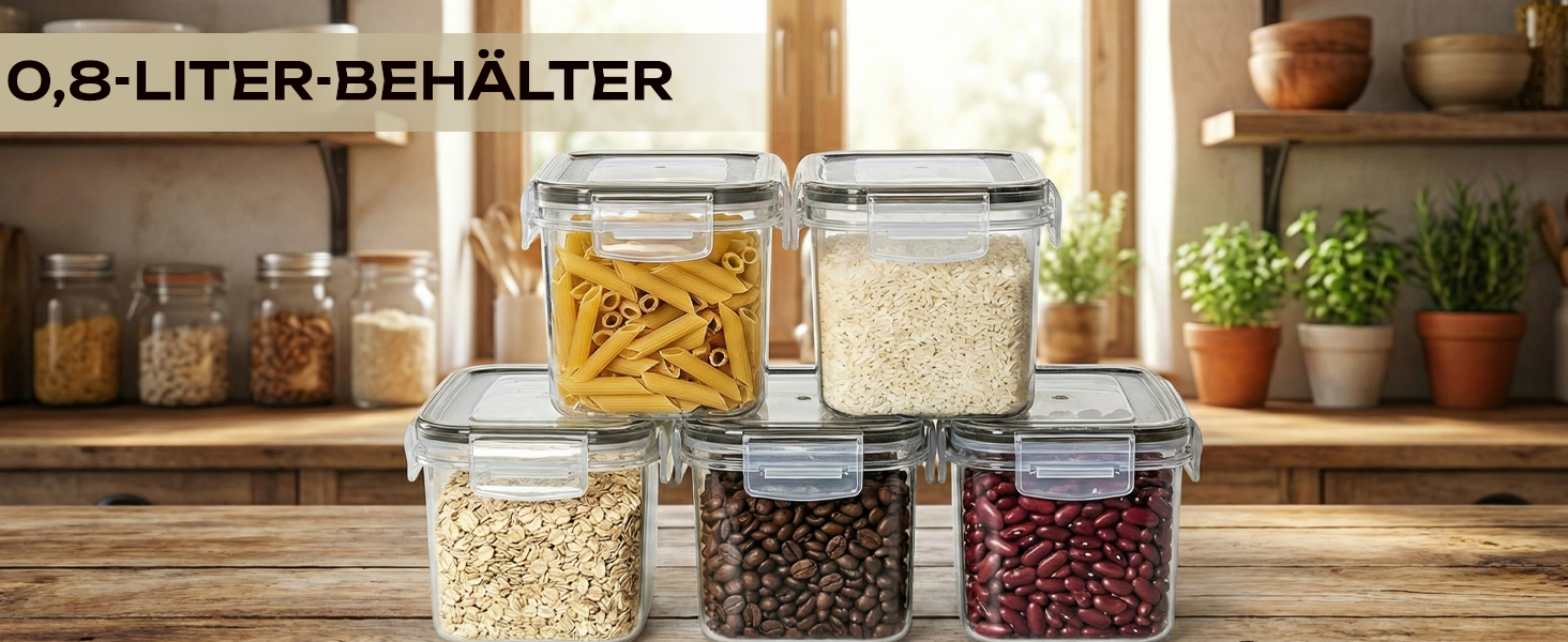 Набір контейнерів для зберігання продуктів з кришкою, 24 шт. BPA-free, великі кухонні контейнери, органайзер для борошна, цукру, круп, з ручкою та етикетками